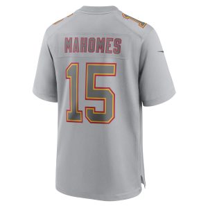 Youth Kansas City Chiefs Patrick Mahomes Nike Gray Super Bowl LVII Patch Atmosphere Fashion Game Jersey