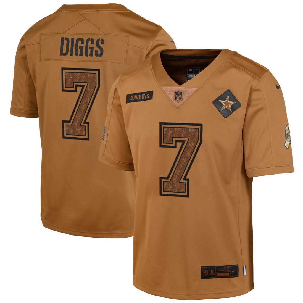 Trevon Diggs Dallas Cowboys Nike Youth 2023 Salute To Service Limited Jersey - Brown